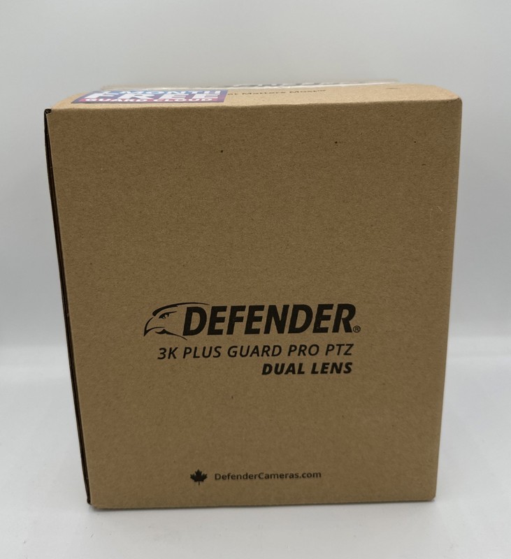 Defender AI Powered Guard Pro 3K Plus PTZ Dual Lens Security Camera 64GB