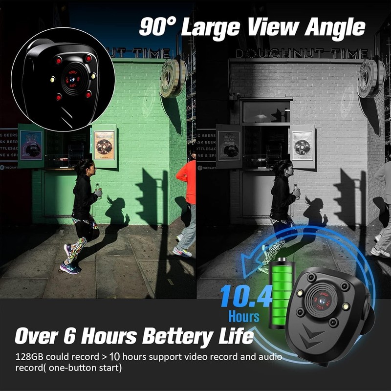 Camara De Cuerpo HD Con Grabacion De Audio Y Video Vision Nocturna Usable NUEVO. gallery