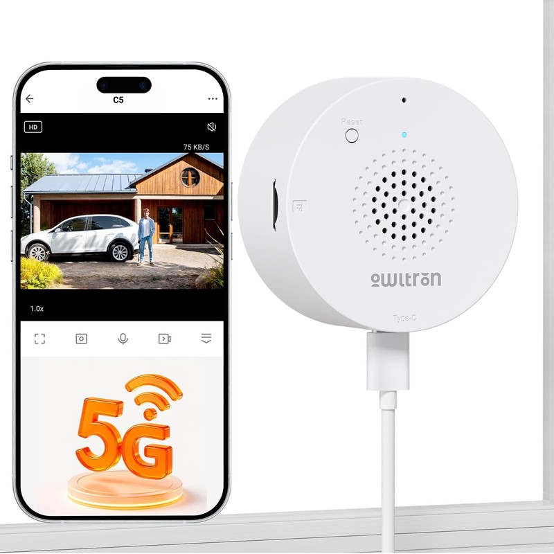 2K Indoor Security Camera with 5G WiFi, AI Night Vision, Motion Detection, Real-