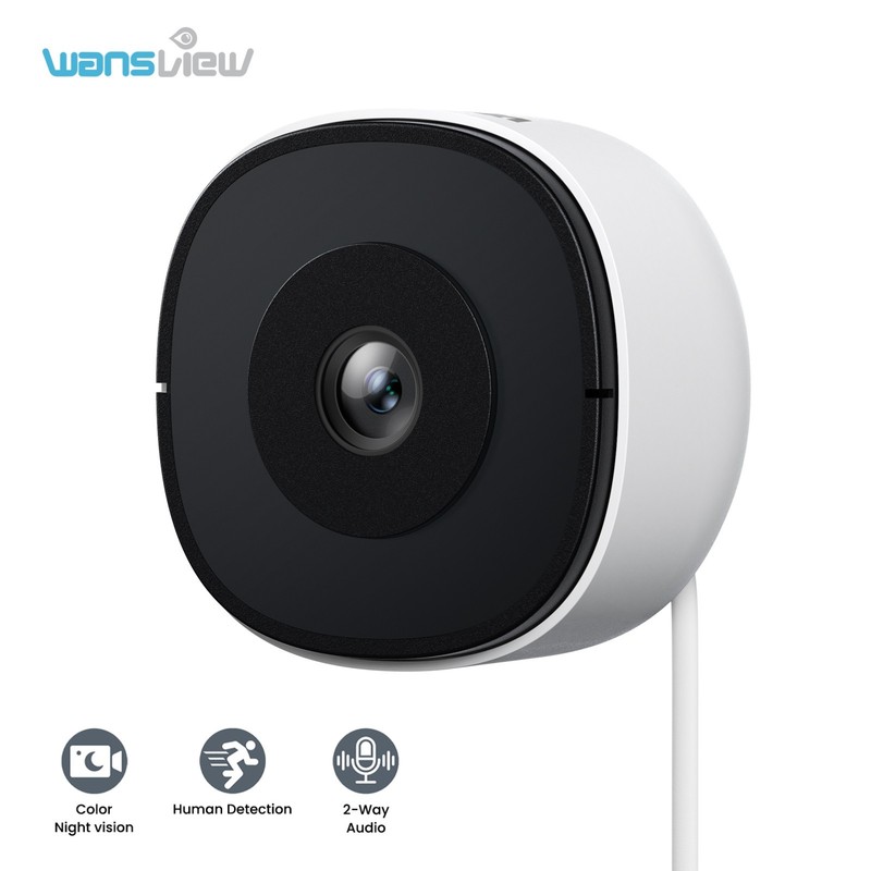 Wansview 2K 3MP Window Camera 2.4GHz WiFi Indoor Cameras For home 24/7 Recording