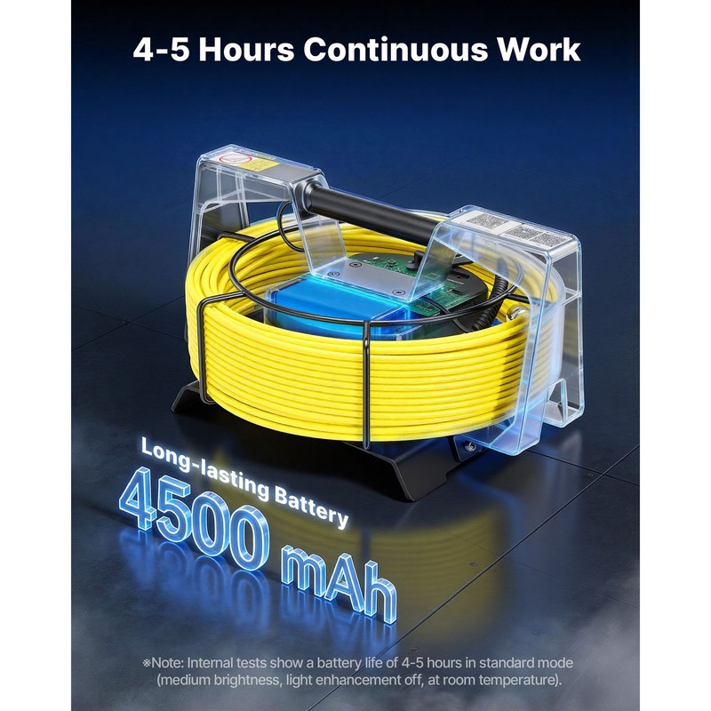 2026 WiFi Sewer Inspection Camera with 65.6ft Cable & LED Lights gallery