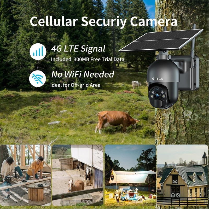 4G LTE Cellular Security Camera Outdoor Solar Came gallery