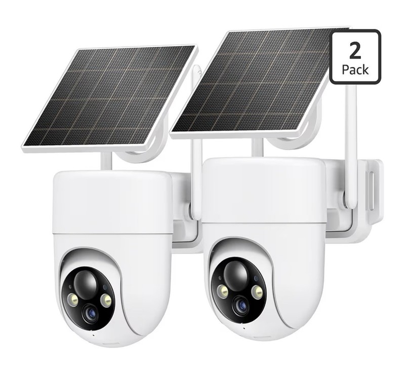 Solar Security Cameras Oculview 2-Pack Wireless Outdoor DL201 New FAST SHIPPING gallery