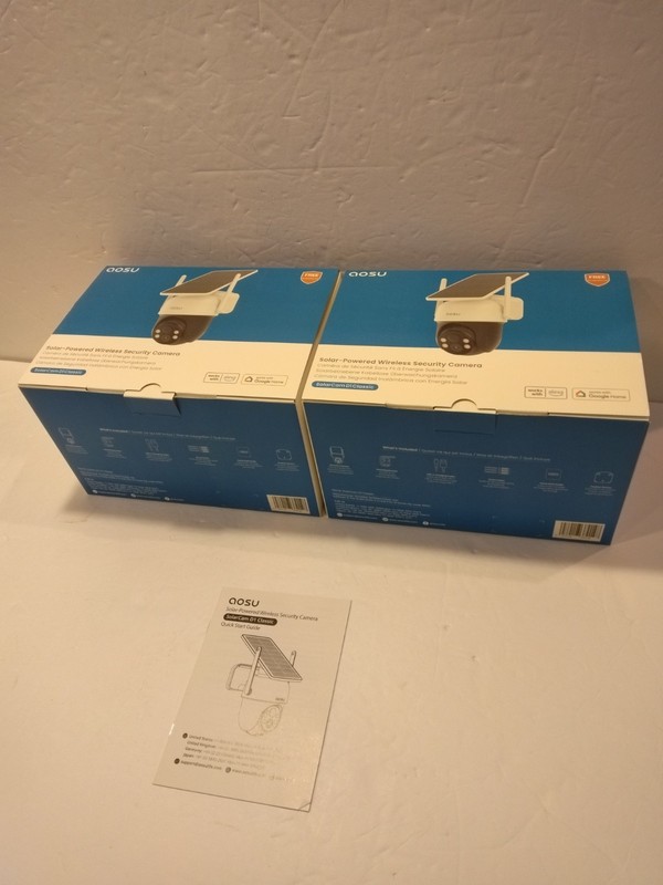 AOSU Wireless Solar Outdoor Security Cameras Bundle - 2 gallery