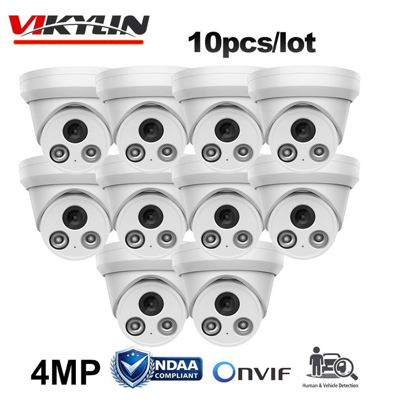 10 Pack Vikylin 4MP POE IP Camera Outdoor IR30 Network RTSP Audio Indoor Onvif