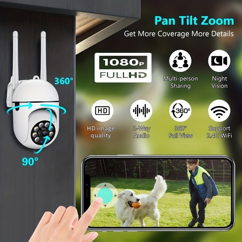 3Pcs Wireless WiFi Security Camera System Night Vision 1080P Camera(No adapter) gallery