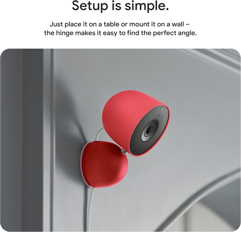 Google Nest Cam Indoor (3rd Gen) GA09975-US Security Camera Hazel Night Vision gallery