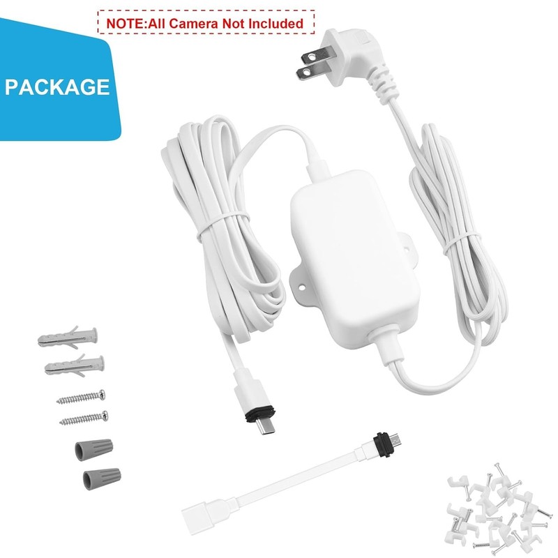 Extra Long Power Cord for Blink XT3/XT2/Mini - White gallery