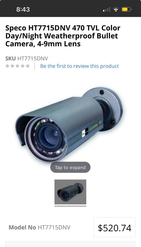 Speco Technologies Color Weatherproof Day / Night Camera HT-7715DNV gallery