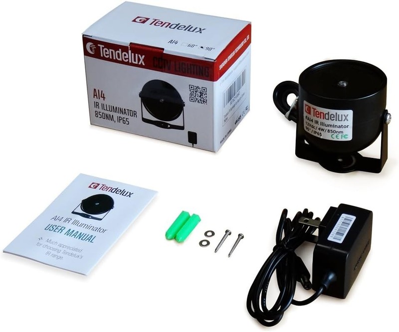 80Ft IR Illuminator | AI4 No Hot Spot Wide Angle Infrared Light for Security gallery