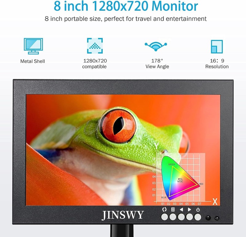 Compact 8" Security Monitor with Versatile Inputs - Perfect for Video Systems gallery