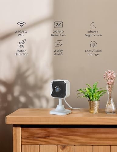 GNCC 2K Indoor Security Camera WiFi Pet Monitor Night Vision Motion Detection GC gallery