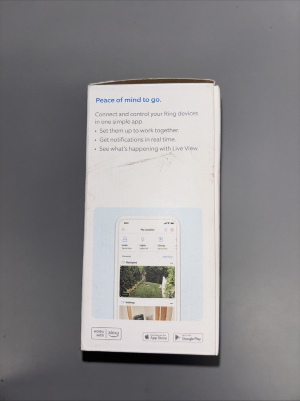 Ring Stick Up Cam Wired INDOOR/OUTDOOR HD camera - White New Open Box gallery