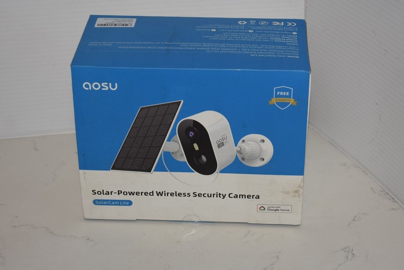 No Monthly Fee AOSU 2K Solar Security Cameras Wireless Outdoor, 1Pack-Solar Cam