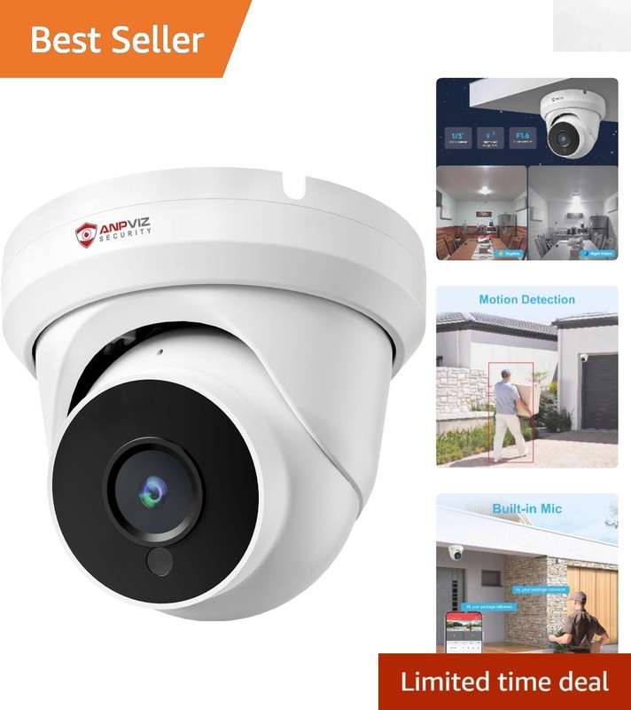Outdoor Indoor 4MP Camera with PoE, 24/7 Recording & Infrared Night Vision
