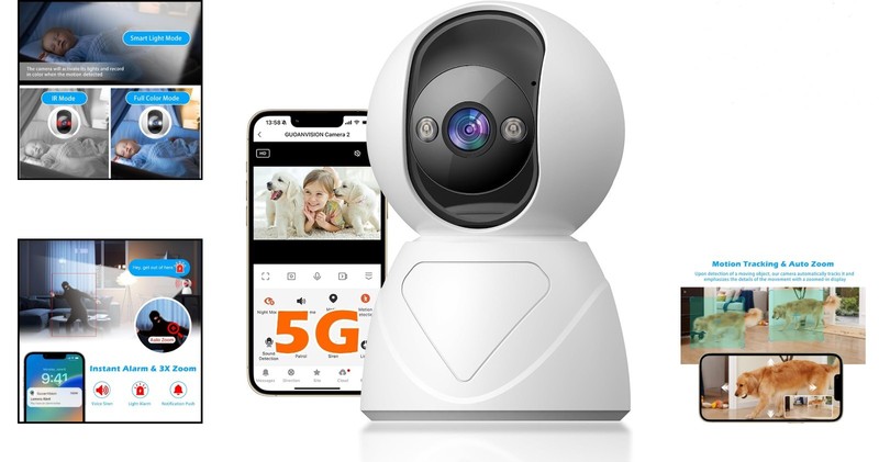 Advanced 3MP Indoor Camera with Auto-Focus, Siren & Pet Monitoring Features gallery