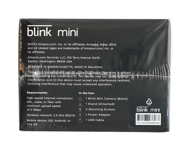 Blink Mini Security Camera BCM00300UB, Indoor Plug-In HD Resolution Camera Black gallery
