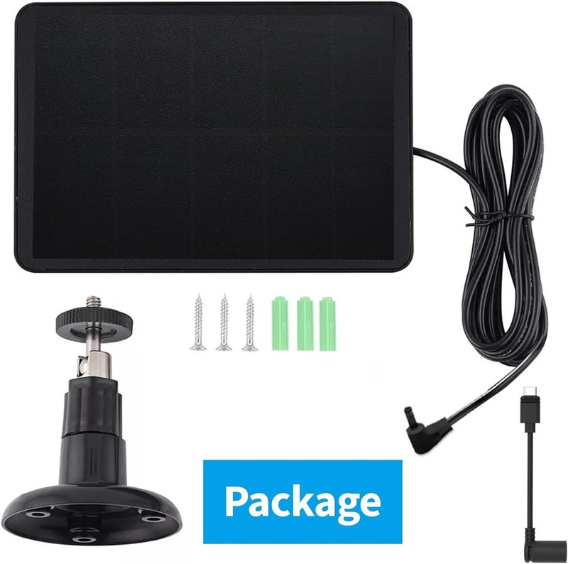 Ring Camera Solar Panel, Power for Ring Stick Up Cam Battery Ring Spotlight 2PK gallery