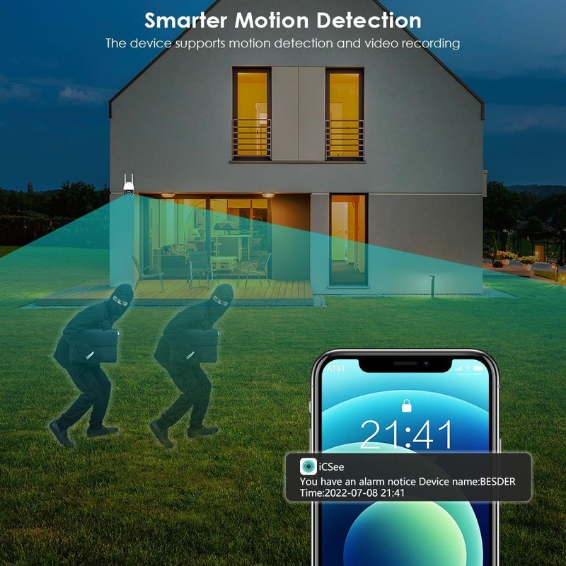 8MP 4K IP WiFi Camera Outdoor Dual Lens 8X Digital Zoom Video Security SmartCam gallery