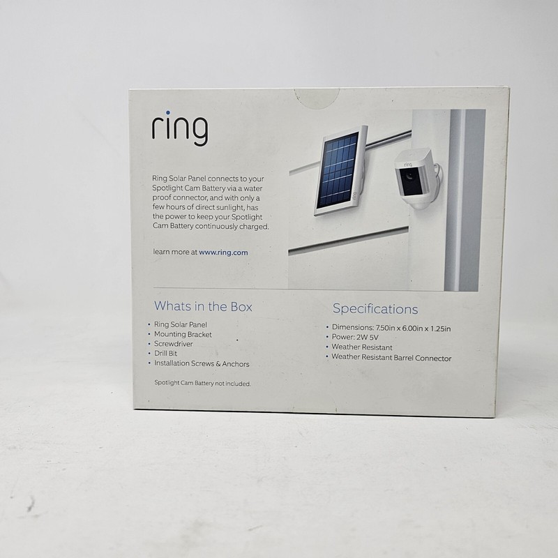 Ring Solar Panel for Spotlight Cam Battery - New Factory Sealed gallery