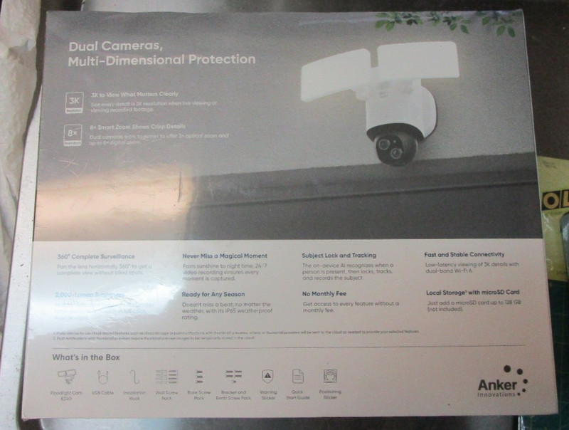 Eufy Floodlight Security Camera E340 3K Dual Camera Color Night Vision gallery
