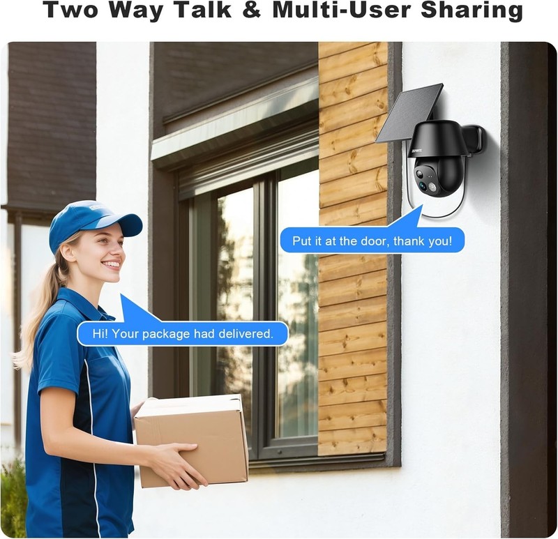 Solar Powered Outdoor Security Camera - 2K HD, Night Vision & Cloud Storage gallery