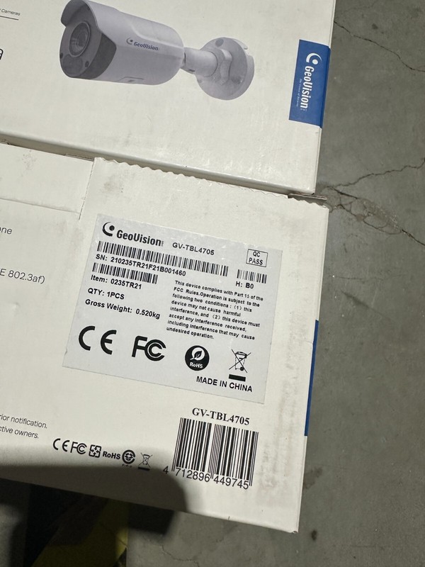 Geovision GV- GV-TBL4705 Bullet Camera 4MP 4mm Outdoor Low Lux WDR Pro IR gallery