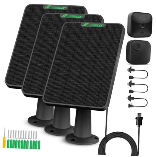 Solar Panel for Blink Camera Outdoor, 6W Solar Panel with Blink 3 & 4-3Packs