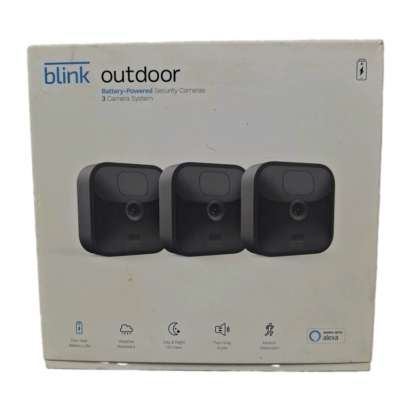 Blink Outdoor 3rd Gen HD Security Camera System 3 Camera Kit NEW Alexa