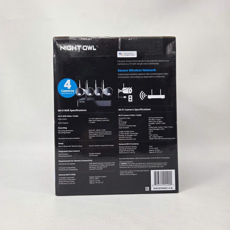New Night Owl Wi-Fi Security System With 4 Surveillance Camera 1080p gallery