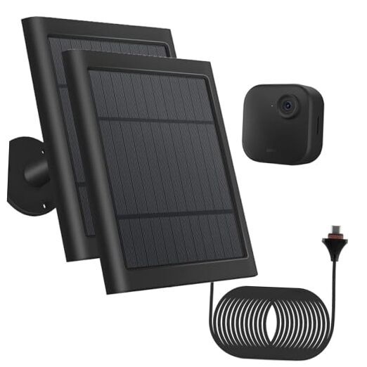 4W for Blink Solar Panel for Camera Outdoor Wireless (4th Gen) Black 2pcs