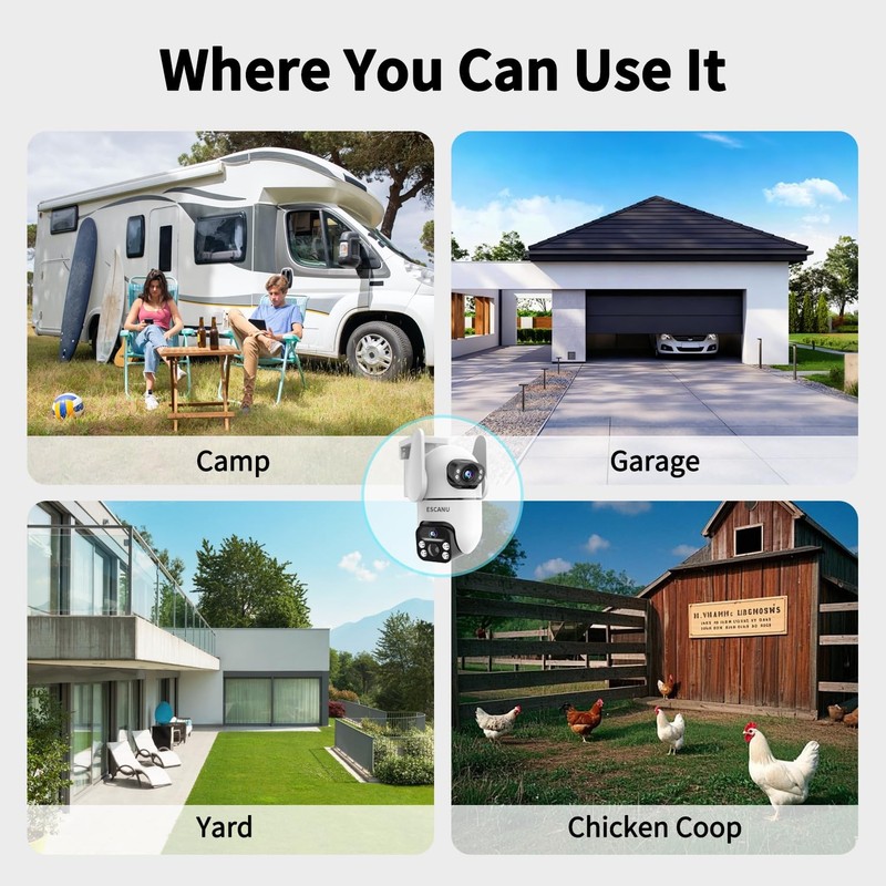 Security Cameras Wireless Outdoor with Dual Lens,Solar Cameras for Home Secur... gallery