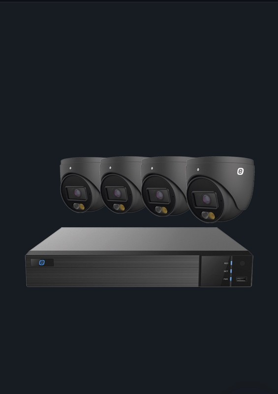 EPCOM KIT 8MP IP KIT / 4 Channel NVR / 4 Dual Light 4 Megapixel Turret Cameras
