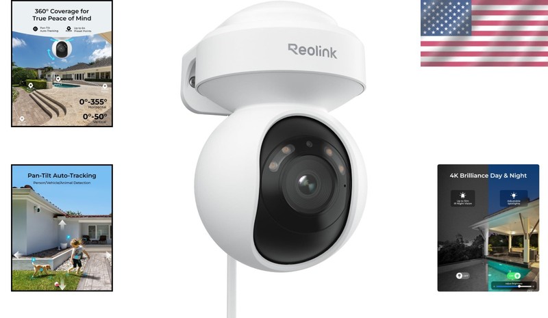Professional 4K Outdoor Security Camera - Color Night Vision & 24/7 Recording gallery