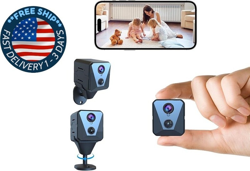 Cámara de seguridad, interior WiFi 2K, duración de batería en espera de 100 días