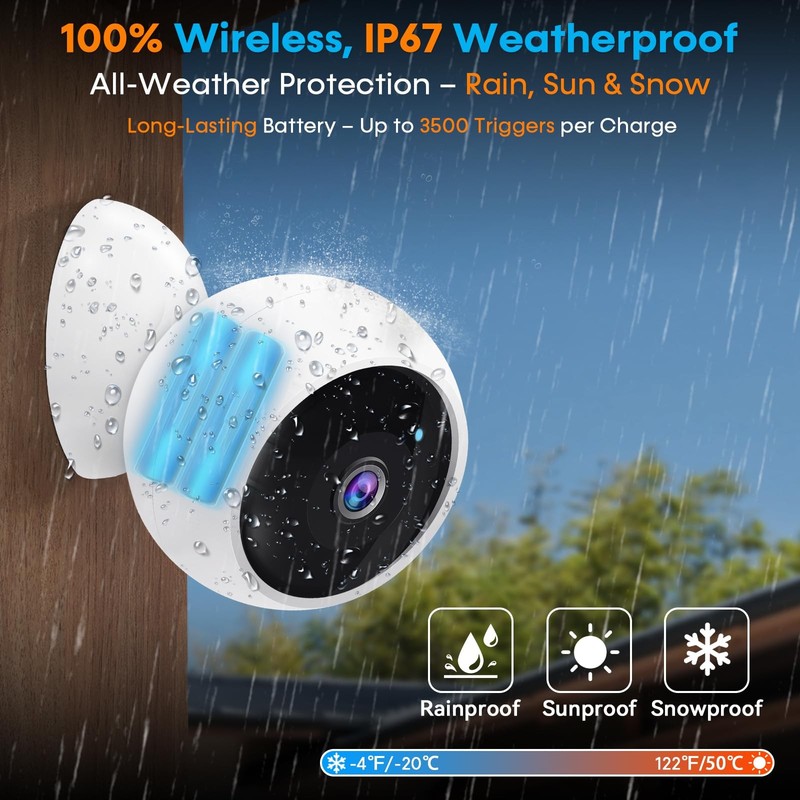 Security Cameras Wireless Outdoor: Magnetic 2-Pack Install-Free Indoor Smart ... gallery