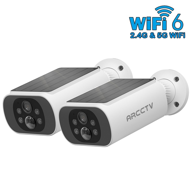ARCCTV 2K Wireless Security Camera Outdoor Solar Battery 2 Way Audio WIFI Camera