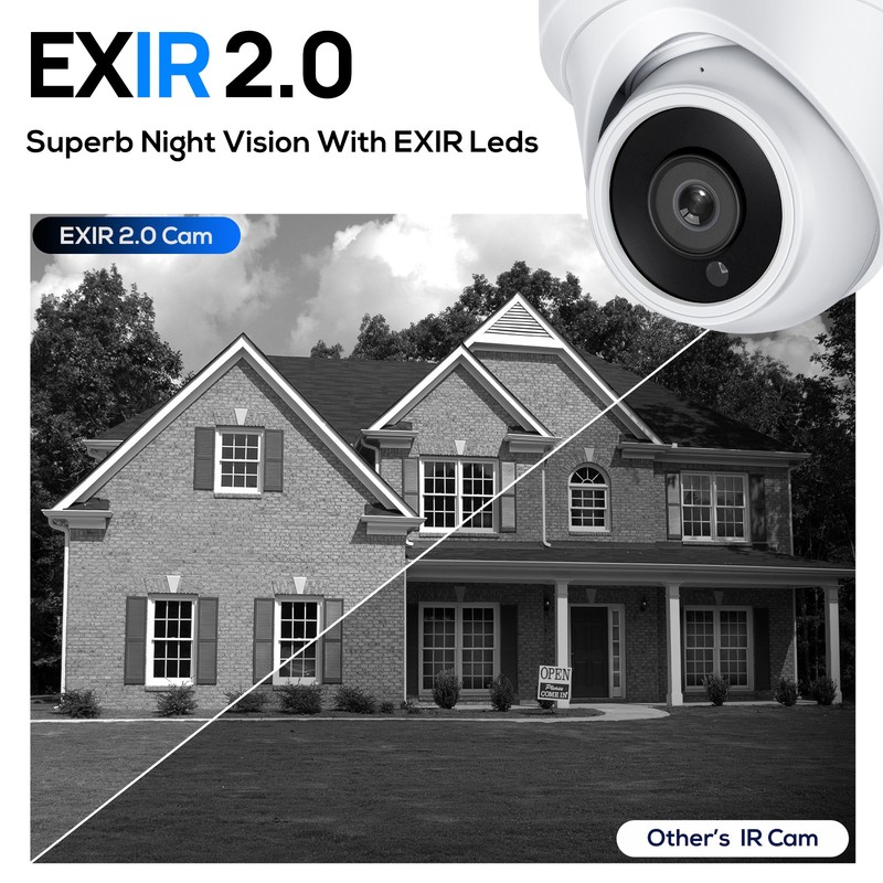 VIKYLIN Mini Turret POE IR 8MP Security CAMERA MIC Outdoor/Indoor Viewer Monitor gallery