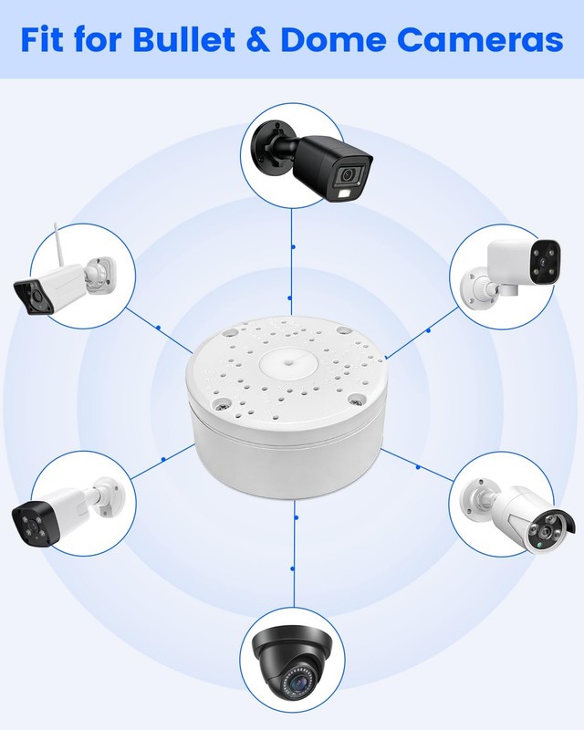 Universal Metal Security Camera Junction Box Bullet Dome Waterproof Hide Base gallery