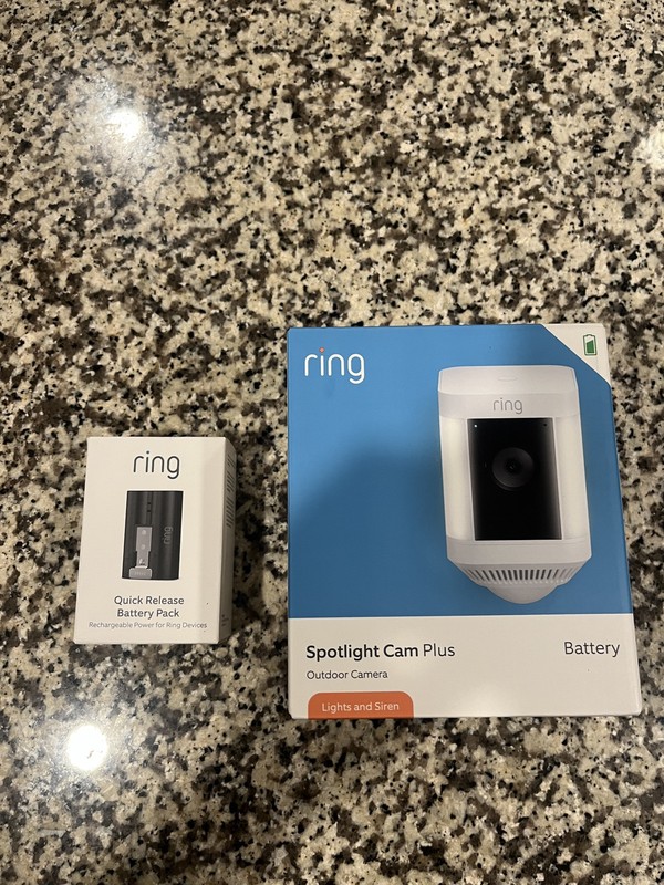 Ring Spotlight Cam Plus, Battery - White + Extra Quick Release Battery Pack gallery