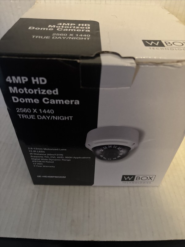WBox Technologies 0E-HD4MPMODM 4MP Analog Dome Camera Brand New