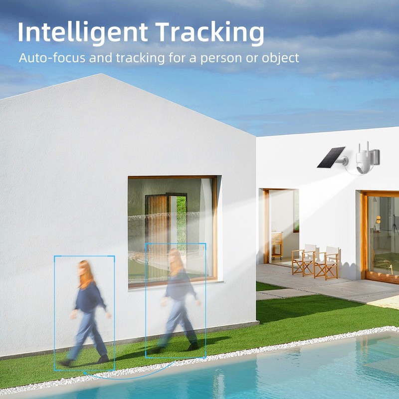 4G LTE Cellular Solar Security Camera Wireless Outdoor 2K No WiFi PTZ 360° gallery