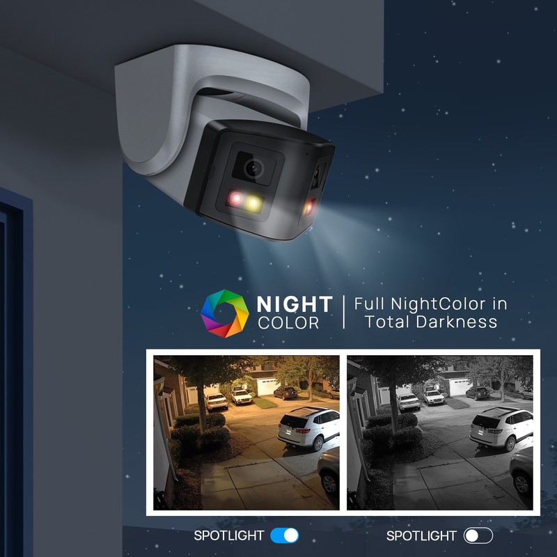 VIKYLIN Full Color+IR 180VIEW POE MIC Viewer Monitor 4MP IP CAMERA audio Outdoor gallery