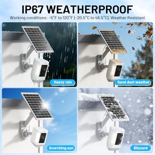 Solar Panel and 2-in-1 Wall Mount for Ring Cam, 7W Solar Charger 1-pack gallery