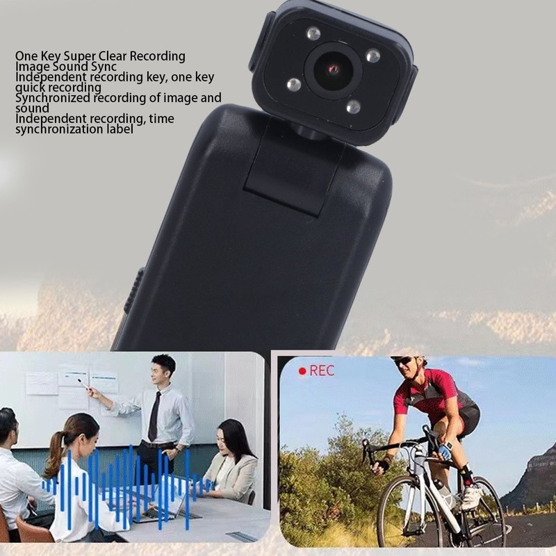 Wearable Camera 1080P HD 180 Degree Rotatable Lens Motion Detection Night V GQRB