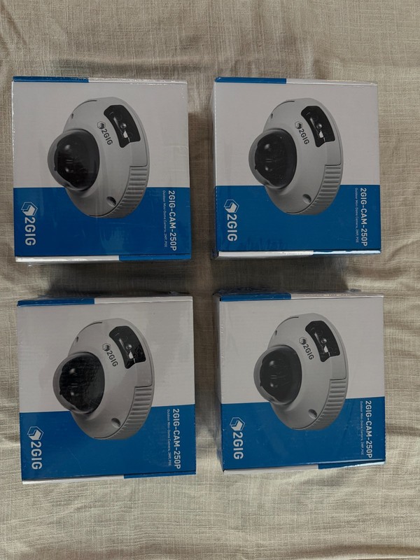 SET OF 4***2GIG Outdoor Mini-Dome Camera 2GIG-CAM-250P 2MP POE