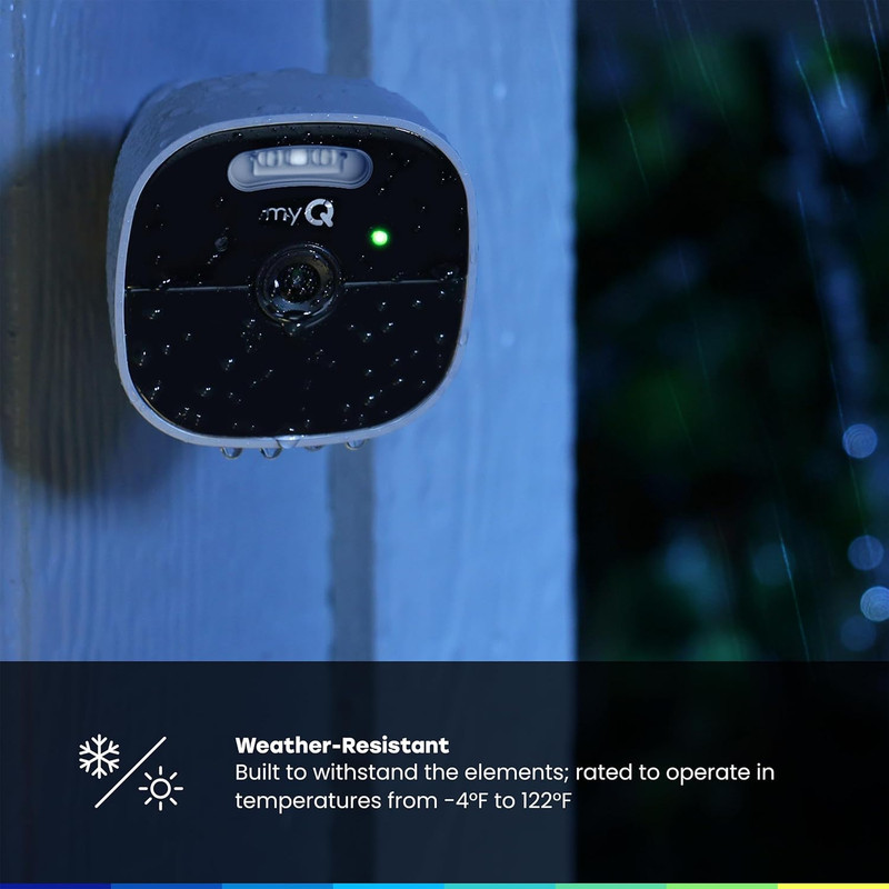 Myq Outdoor Battery Camera | 2K Camera, Color Night Vision, Spotlight, Motion Al gallery