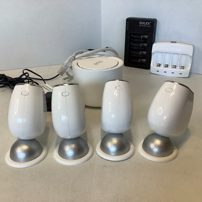 Netgear ARLO Security System Cameras VMC3030 VMB3500 Base Station w/ Chargers gallery