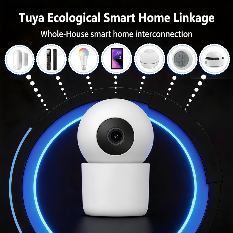 Indoor Pan/Tilt Home Security Mobile Tracking Camera 2K 3MP, 345 Degree Wirel... gallery
