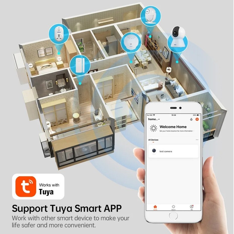 KERUI Smart 4K 5MP Mini IP Camera Wireless Indoor Surveillance with AI Tracking gallery